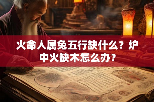 火命人属兔五行缺什么？炉中火缺木怎么办？