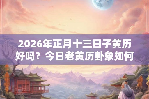 2026年正月十三日子黄历好吗？今日老黄历卦象如何？