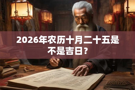 2026年农历十月二十五是不是吉日？