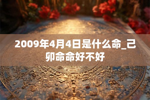 2009年4月4日是什么命_己卯命命好不好 2009年4月4日是什么命_己卯命命好不好