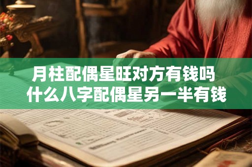 月柱配偶星旺对方有钱吗 什么八字配偶星另一半有钱 月柱配偶星旺对方有钱吗 什么八字配偶星另一半有钱