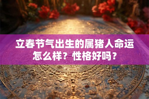 立春节气出生的属猪人命运怎么样?性格好吗? 立春节气出生的属猪人命运怎么样?性格好吗?