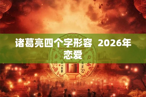 诸葛亮四个字形容  2026年恋爱