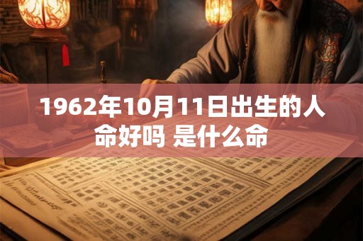 1962年10月11日出生的人命好吗 是什么命