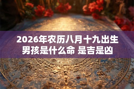 2026年农历八月十九出生男孩是什么命 是吉是凶