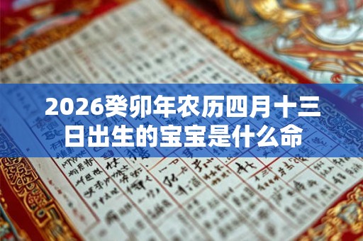 2026癸卯年农历四月十三日出生的宝宝是什么命