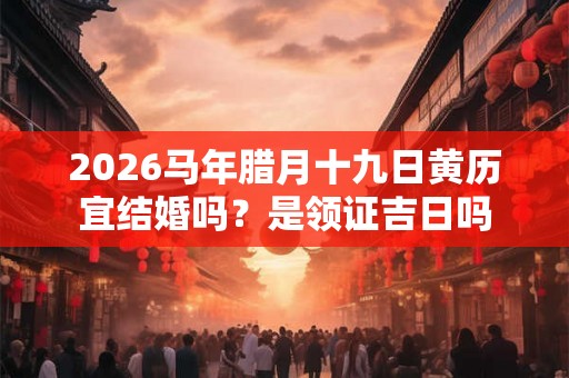 2026马年腊月十九日黄历宜结婚吗？是领证吉日吗