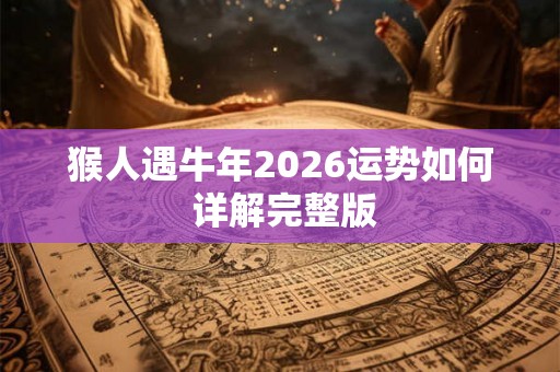 猴人遇牛年2026运势如何 详解完整版 猴人遇牛年2026运势如何 详解完整版