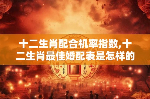 十二生肖配合机率指数,十二生肖最佳婚配表是怎样的？