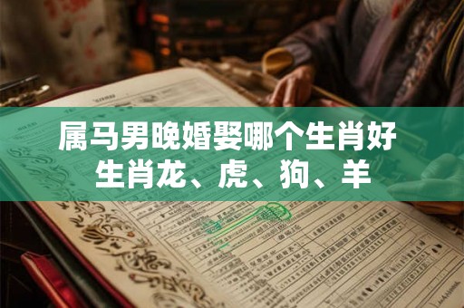 属马男晚婚娶哪个生肖好 生肖龙、虎、狗、羊