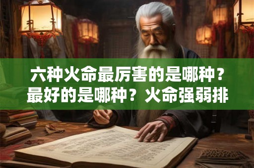 六种火命最厉害的是哪种？最好的是哪种？火命强弱排名