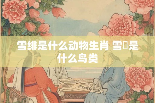 雪绯是什么动物生肖 雪鹀是什么鸟类