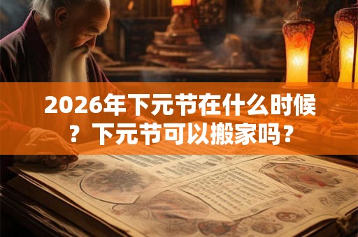 2026年下元节在什么时候?下元节可以搬家吗? 2026年下元节在什么时候?下元节可以搬家吗?
