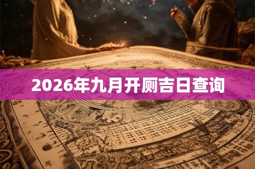 2026年九月开厕吉日查询