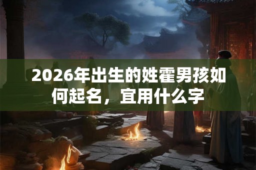 2026年出生的姓霍男孩如何起名，宜用什么字