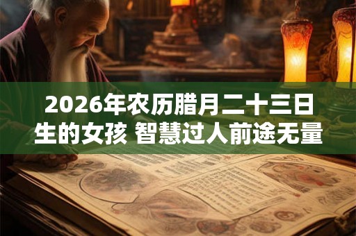 2026年农历腊月二十三日生的女孩 智慧过人前途无量 2026年农历腊月二十三日生的女孩 智慧过人前途无量