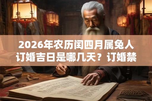 2026年农历闰四月属兔人订婚吉日是哪几天？订婚禁忌有哪些？