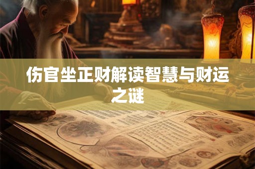 伤官坐正财解读智慧与财运之谜