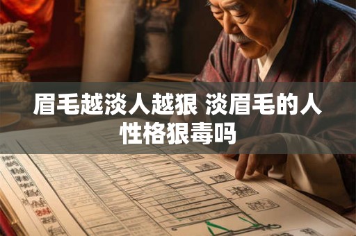 眉毛越淡人越狠 淡眉毛的人性格狠毒吗 眉毛越淡人越狠 淡眉毛的人性格狠毒吗