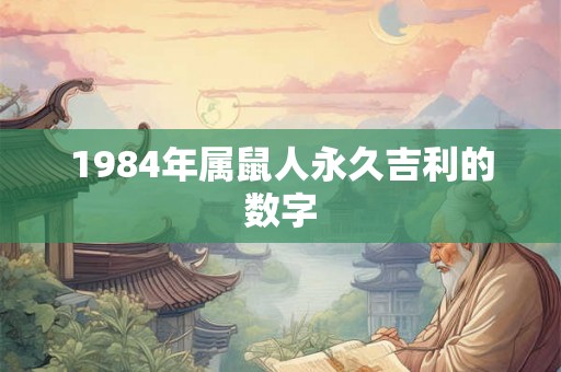 1984年属鼠人永久吉利的数字