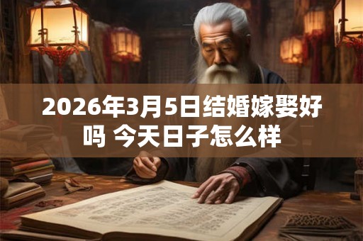 2026年3月5日结婚嫁娶好吗 今天日子怎么样
