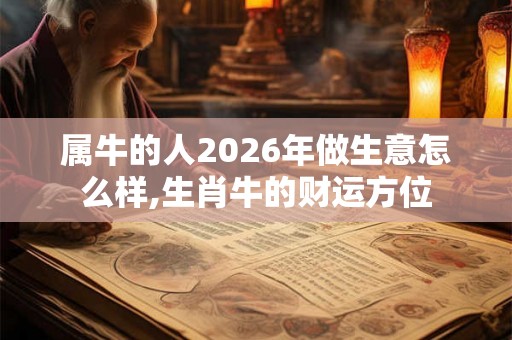 属牛的人2026年做生意怎么样,生肖牛的财运方位