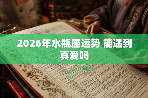 2026年水瓶座运势 能遇到真爱吗 2026年水瓶座运势 能遇到真爱吗