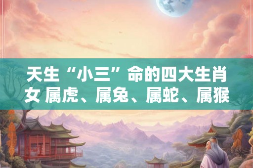 天生“小三”命的四大生肖女 属虎、属兔、属蛇、属猴