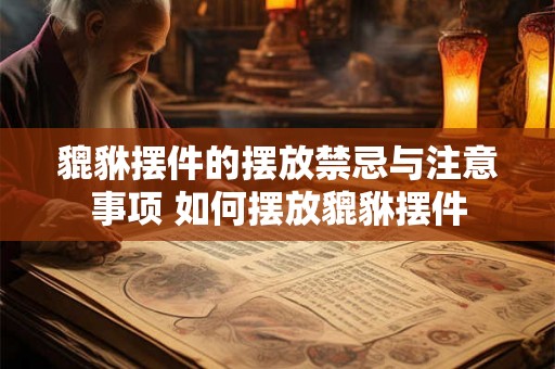 貔貅摆件的摆放禁忌与注意事项 如何摆放貔貅摆件