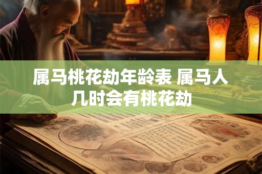 属马桃花劫年龄表 属马人几时会有桃花劫 属马桃花劫年龄表 属马人几时会有桃花劫