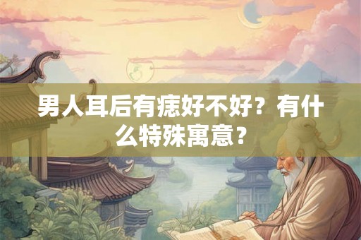 男人耳后有痣好不好？有什么特殊寓意？