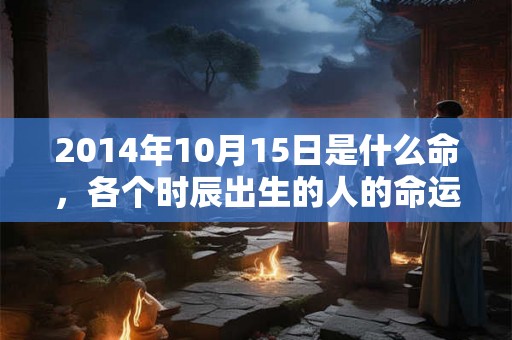 2014年10月15日是什么命，各个时辰出生的人的命运