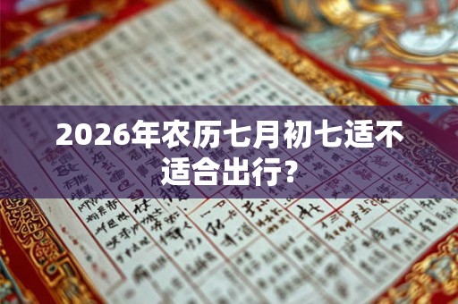 2026年农历七月初七适不适合出行？