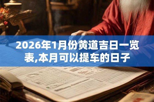 2026年1月份黄道吉日一览表,本月可以提车的日子 2026年1月份黄道吉日一览表,本月可以提车的日子
