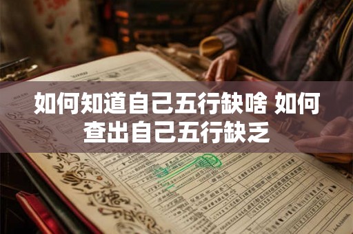 如何知道自己五行缺啥 如何查出自己五行缺乏