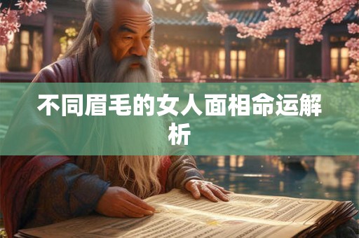 不同眉毛的女人面相命运解析