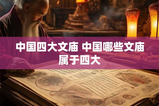 中国四大文庙 中国哪些文庙属于四大