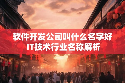软件开发公司叫什么名字好 IT技术行业名称解析