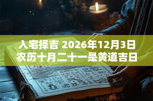 入宅择吉 2026年12月3日农历十月二十一是黄道吉日吗