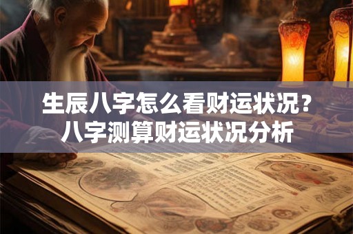 生辰八字怎么看财运状况?八字测算财运状况分析 生辰八字怎么看财运状况?八字测算财运状况分析