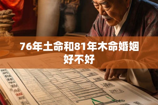 76年土命和81年木命婚姻好不好