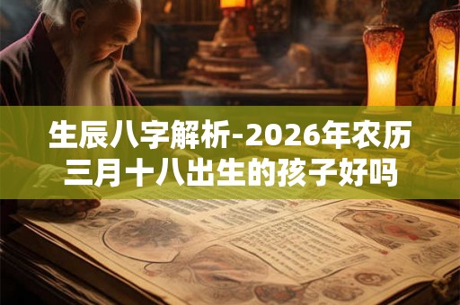 生辰八字解析-2026年农历三月十八出生的孩子好吗 生辰八字解析-2026年农历三月十八出生的孩子好吗