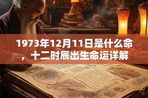 1973年12月11日是什么命，十二时辰出生命运详解