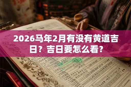 2026马年2月有没有黄道吉日？吉日要怎么看？