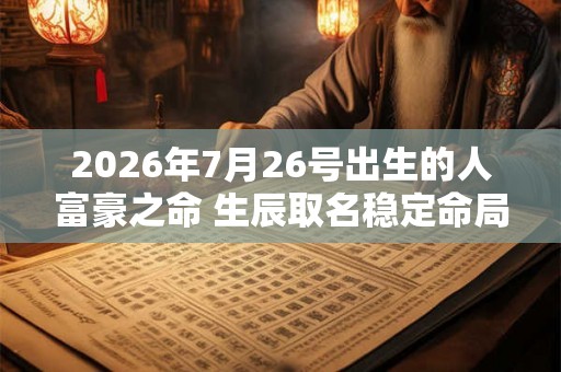 2026年7月26号出生的人富豪之命 生辰取名稳定命局
