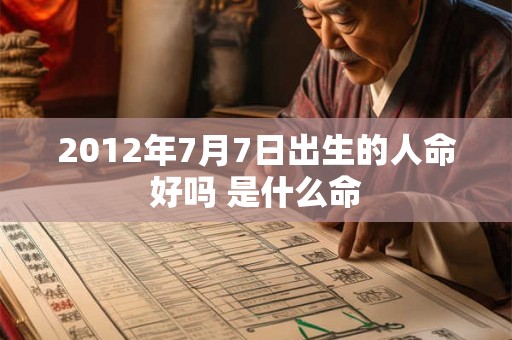 2012年7月7日出生的人命好吗 是什么命