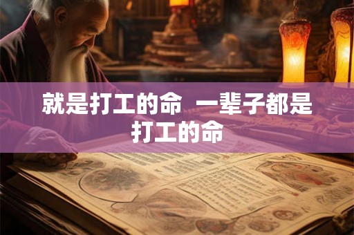 就是打工的命  一辈子都是打工的命
