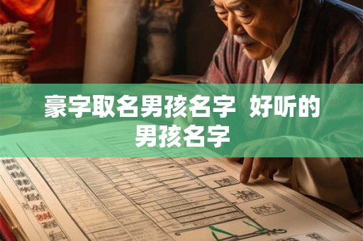 豪字取名男孩名字  好听的男孩名字