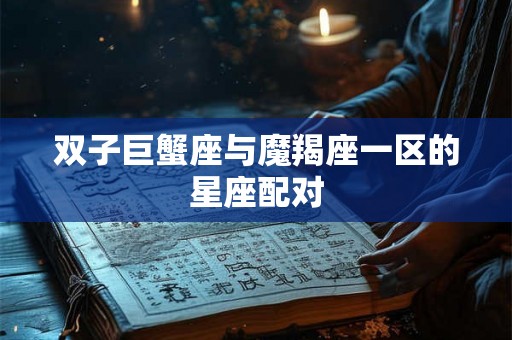 双子巨蟹座与魔羯座一区的星座配对