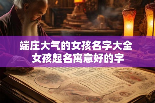 端庄大气的女孩名字大全 女孩起名寓意好的字